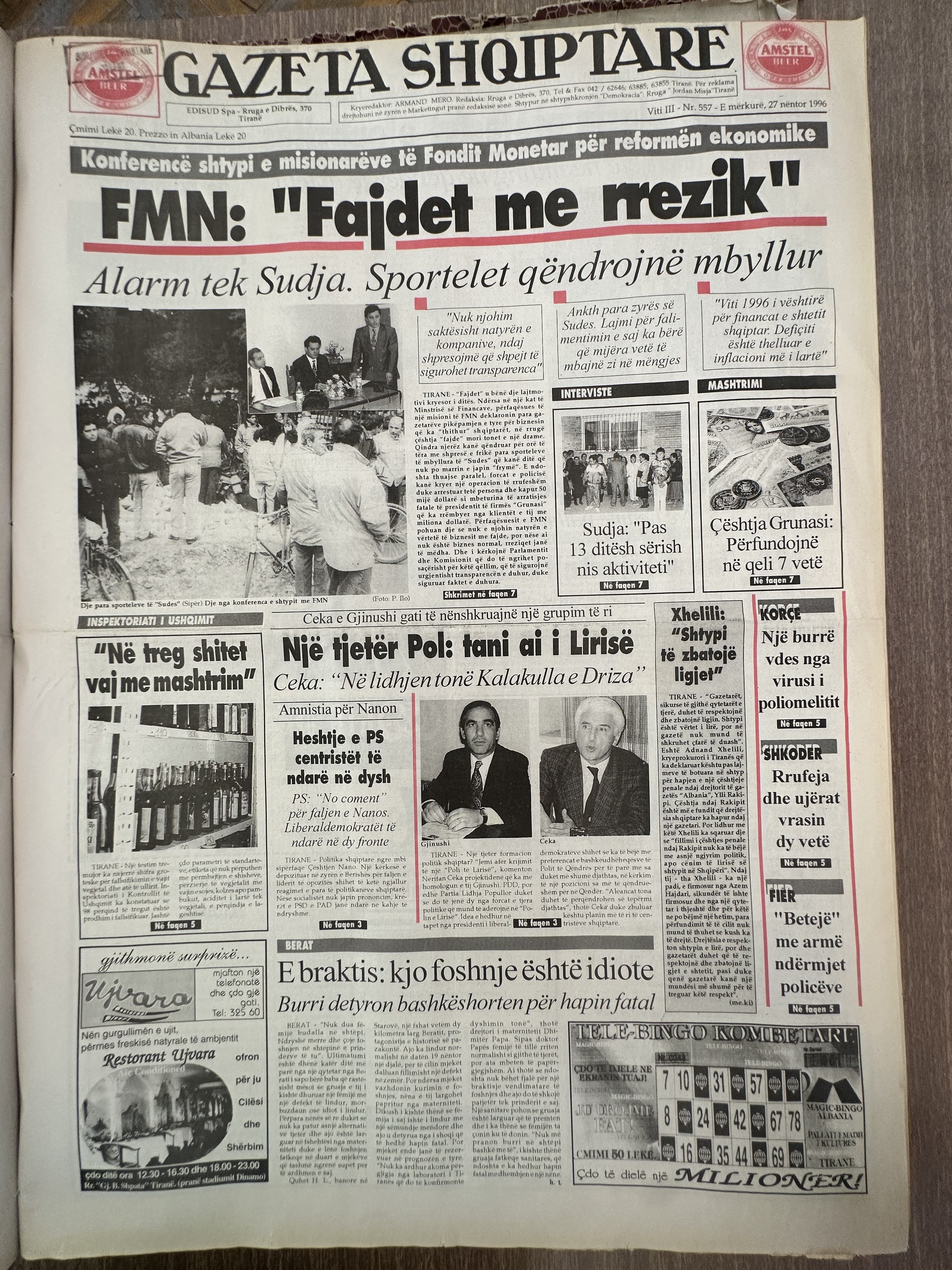 Gazeta Shqiptare 1996-02-27
